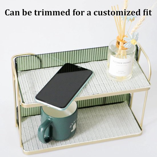 Antislipmat, antisliponderlaag, antislip, op maat te snijden, universeel voor tapijten (wit, 60 x 180 cm)