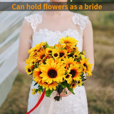 4 bundels kunstbloemen decoratie balkon kunstbloemen 52 zonnebloemen zijden bloemen als echte nep zonnebloemen planten herfstbloemen bloemendecoratie voor esthetische decoratie bruiloft tuin