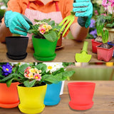 Kleine decoratieve bloempot, praktisch en veelzijdig bruikbaar, miniatuurbloempot, perfect voor kleine planten, optimale accessoires voor je tuin, kweekpotjes, 10 stuks, 10 cm, 10 kleuren