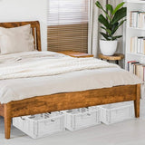 4 stuks opvouwbare kunststof opbergdozen, kunststof vouwmand, opvouwbare opbergmand, kunststof mand, stapelbare transportdozen, vouwdoos van kunststof voor keuken, slaapkamer, kantoor