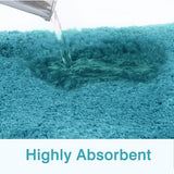 Badmat, antislip, hoogpolig, machinewasbaar, waterabsorberend en zachte microvezels, 60x90 cm