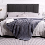 Fleecedeken, 600GSM ultrazachte en warme flits in het licht pluche deken voor slaapbank, herfst, winter en lente, 150 x 200 cm, grijs