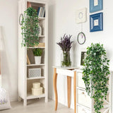 2 stuks kunstmatige hangplanten met potten, 50 cm lange kunstmatige klimopranken, eucalyptusbladeren, mandala, groene potplanten voor thuis, binnen en buiten, decoratie