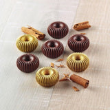 3D pralinevorm spiraal - vorm van 11, 21,5 x 10,5 x 2,5 cm, bruin