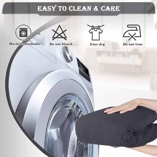 Beschermhoes voor het hoofdbord van het bed, rekbaar, 180-190 cm, stofdicht, verdikt, wit