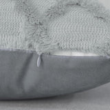 Set van 2 boho-decoratieve kussenhoezen, 50 x 50 cm, grijs kussen, bankkussen, sierkussen, sierkussen, pluizige kussenslopen, kussenhoes voor bank, bank