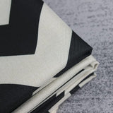 Kussenhoezen, 4-delige set, decoratief, voor sierkussens, geometrisch, vierkant, voor buiten, terras, tuin, bank en woonkamer, 40 x 40 cm, zwart