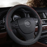 Stuurhoes van leer, 37-38 cm, universeel, antislip, ademend, geschikt voor auto/jeep/SUV
