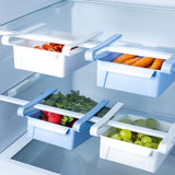 Koelkastorganizer, set van 4 stuks, 155 x 165 x 70 mm, uittrekbare schuifladen voor koelkast, praktische koelkastladen, koelkastorganizer