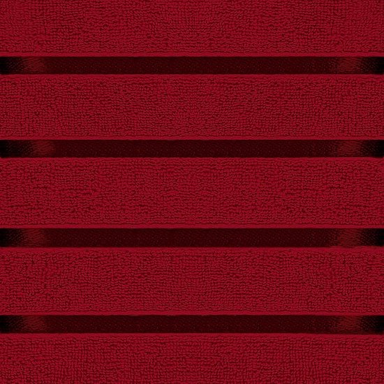 Set van 8 katoenen handdoeken met viscosestrepen en hanger, 2 badhanddoeken, 2 handdoeken, 4 washandjes (rood)