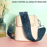 Tasriem, brede schouderriem, schouderriem voor tassen, kleurrijke draagriem, handtas, schouderriem met karabijnhaak, zakriem, 80-140 cm, verstelbare tasriem, 3,8 cm, zakband