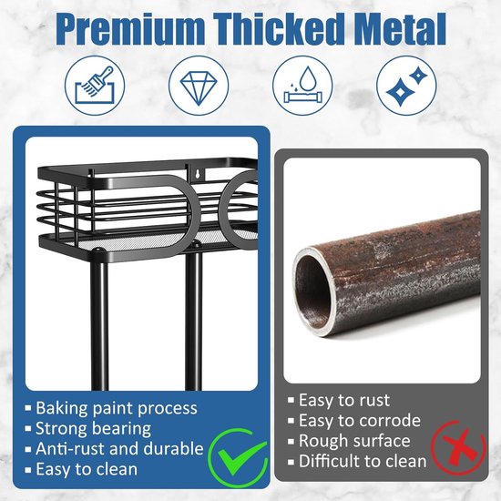 Handdoekhouder voor aan de muur, handdoekhouder met plank en 3 haken, handdoekhouder voor de badkamer kan tot 6 grote afmetingen (160 x 100 cm) van opgerolde handdoeken, mat zwart