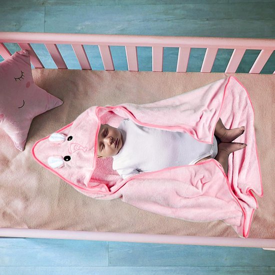 Capuchonhanddoek baby 3 stuks babyhanddoek capuchon baby badhanddoek babyhanddoek met capuchon 80 x 80 cm voor babybadje, zacht super absorberend, schattige babyhanddoek met patroon 0-5 jaar