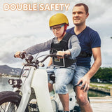 kindermotorveiligheidsgordel, motorfiets kindergordel, veiligheidsgordel voor kindermotoren, verstelbaar kindermotorharnas met reflecterende strips