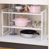 Onderkastrek keuken 2 niveaus keukenrek ruimtebesparend kruidenrek in lengte verstelbaar 15 kg blast bar vaatwasserrek kastinzet 10 planken wit