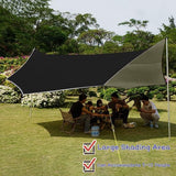 5 x 5 m groot camping tarp waterdicht tentzeil achthoek hangmat zeil regenzeil picknick tent mat outdoor survival uitrusting