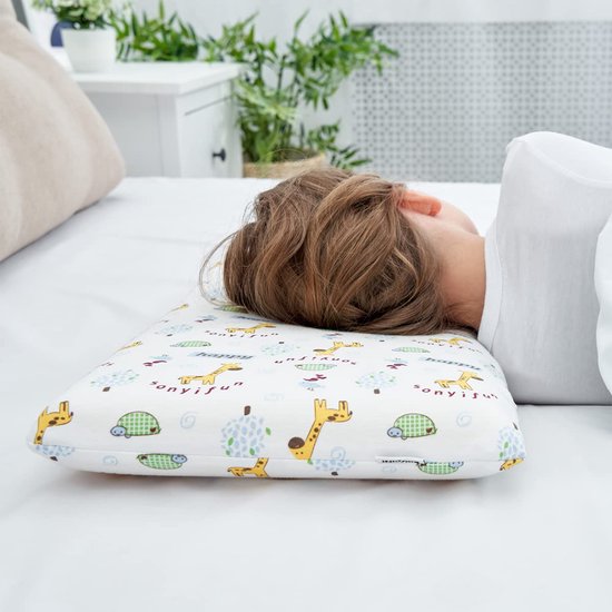 Kinderhoofdkussen 30x50 Oeko-Tex Memory Foam kussen met zachte katoenen overtrek