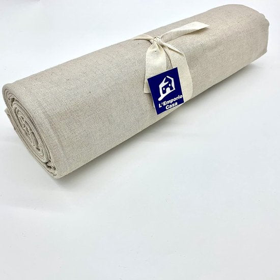 Bankhoes, Effen, Robuuste stof, Grof, Panama Katoen, 160 x 280 - 260 x 280 - 360 x 280 cm, Afmetingen Maxi Cotton Laken, Granfoulard, (Natuurlijk, 160 x 280)