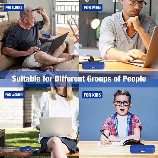 Hardcase brillenkoker, PU lederen brillenetui, krasbestendige draagbare brillenbox met reinigingsdoek, harde schaal, etui, brillenorganizer, brillenopslag voor zonnebril leesbril