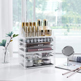 SONGMICS Cosmetica-organizer van acryl voor opslag in de badkamer in de slaapkamer van lippenstift sieraden nagellak (3 delen)