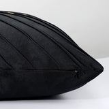 Kussenhoes zwart 45 x 45 cm decoratief kussen sofakussen zacht bankkussen kussenhoes sierkussenhoes verborgen ritssluiting voor woonkamer slaapkamer set van 2