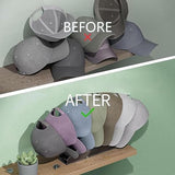 Kapstandaard voor baseballpetten, hoedenstandaard voor honkbalpetten, acryl hoed, organizer voor honkbalpetten, geen installatie voor 7 mutsen, baseballhoed, displaystandaard voor