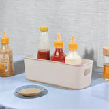 Opbergmand van kunststof, 30 cm, 6 stuks opbergmanden met handgrepen, kleine organizer voor badkamer, rek, keukenkast, rek (wit)