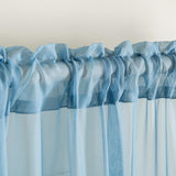 Voile-gordijn, transparant gordijn van voile, eenkleurig, met oogjes voor stang, luchtig deco-gordijn voor slaapkamer en woonkamer, set van 2, 175 x 140 cm (h x b), grijs blauw