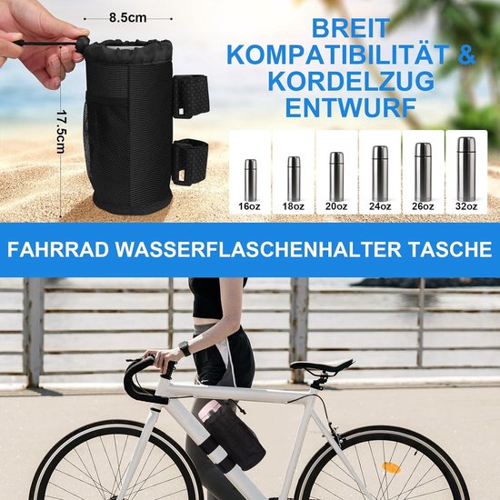 9 in 1 fietstas Fietsframetas Stuurtas Accessoires voor smartphone tot 6,8 inch Mobiele telefoonhouder Fietsstuur Waterdicht Flessenhouder Fiets 360° Fietsspiegel Reflecterend