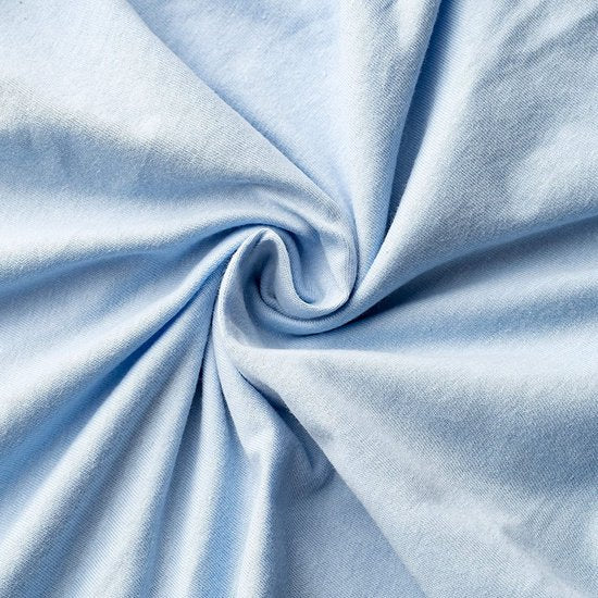 Hoeslaken 140x200cm | 100% gekamd katoen 165gsm | Bedlaken 140x200 tot 25 cm matrashoogte | Jersey | Premium kwaliteit | Mooie kleuren | Lichtblauw | 140 x 200 +30
