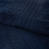 Biologische katoenen handdoekenset, 2 badhanddoeken 70 x 140 cm, 2 x handdoeken 50 x 100 cm, zacht, absorberend, 100% Turks katoen, (Deep Sea Blue)