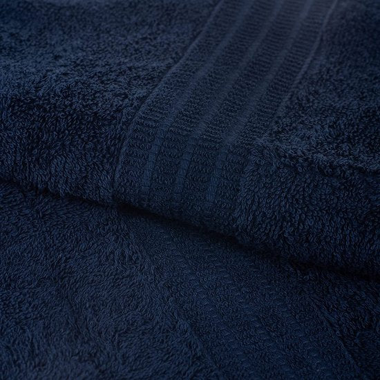 Biologische katoenen handdoekenset, 2 badhanddoeken 70 x 140 cm, 2 x handdoeken 50 x 100 cm, zacht, absorberend, 100% Turks katoen, (Deep Sea Blue)