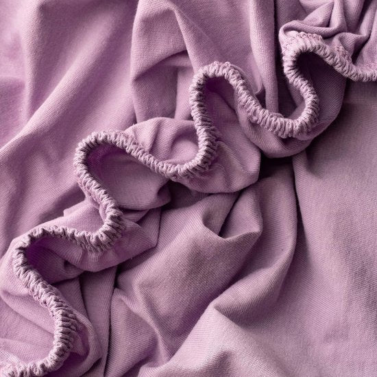 Hoeslaken, 120x200cm, 100% gekamd katoen, 165g/m², bedlaken 120x200 tot 25 cm matrashoogte, jersey, premium kwaliteit, mooie kleuren, paars, 120 x 200 + 30