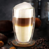 Dubbelwandig thermoglas 400 ml "DG-SH", groot dubbelwandig glas van borosilicaatglas, dubbelwandige latte macchiato-glazen, koffie, thee, set van 6