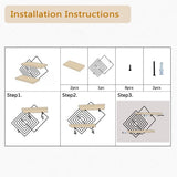 Wandrek, zwart, metaal, set van 2, moderne wandplanken, wanddecoratie, woonkamer, hout, zwevend rek