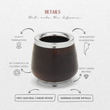 Geselecteerde collectie - Yerba Mate pompoen (Mate Cup) - Premium Mate Gourd met details van nieuwzilver - inclusief gedetailleerde pompon en reinigingsborstel. (Chaco)