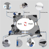 Onderstel voor wasmachine, dubbele buizen, 8 poten en 4 wielen voor wasmachine, koelkast en droger, verstelbare wasmachinesokkel met antislip schokdempingsfunctie