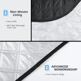 Voorruitcover anti-vries/sneeuw, zonnescherm, aluminium, beschermfolie voor ruitenwisser