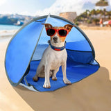 Mini-hoofdtent, pop-up tent mini, mini-hoofdtent, pop-up tent tegen de zon, strandopvang pop-up hond, mini-strandtent, ideaal voor strandkamperen en buitenactiviteiten (koningsblauw)
