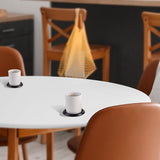 Onderzetters, 2 stuks, metaal, zwart, drankonderzetters, kaarsenhouder, kaarsenbord voor stompkaarsen, koffiekopjes, glazen, 7,5 cm kandelaar