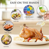 4 stuks handmatige citroenpers, transparante citroenpers, handmatige citroenpers van acryl, draagbare transparante fruitpers, handpers voor sinaasappel, citroen, granaatappel, keuken en bar