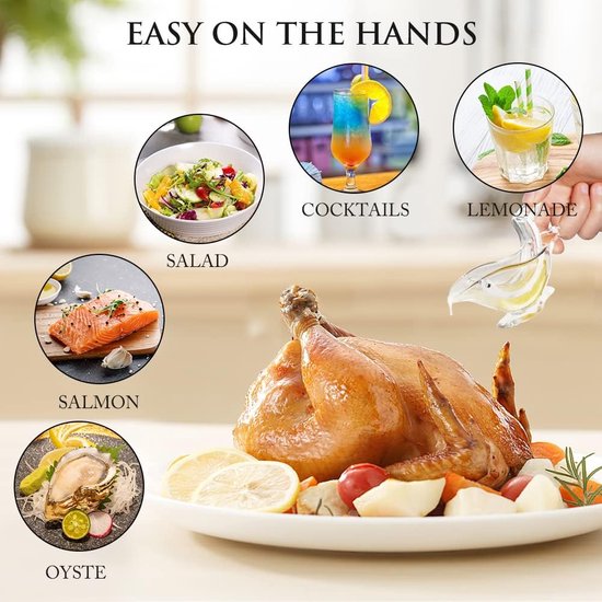 4 stuks handmatige citroenpers, transparante citroenpers, handmatige citroenpers van acryl, draagbare transparante fruitpers, handpers voor sinaasappel, citroen, granaatappel, keuken en bar