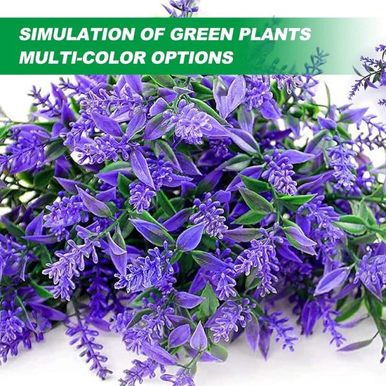 Lavendel Kunstmatige 8 Bundels Kunstbloemen Lavendelstruiken Kunstbloemen Kunstmatige Decoratie voor Buitentuin Buitenbalkon
