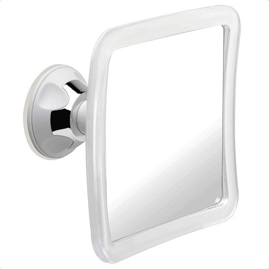 Mirrorvana Douchespiegel, Douche Spiegel Anti-condens met zuignap, Scheerspiegel, Wandspiegel, Badkamer Accessoires, Onbreekbaar, Fogless Shower Mirror, 16 x 16 cm