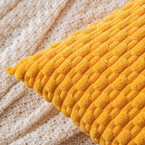 Cordsamt Kussenhoezen, decoratieve kussenhoezen, moderne bankkussens, zacht voor bank, woonkamer, slaapkamer, set van 2 stuks, 40 x 40 cm, donkergeel