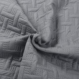 WOLTU Bedsprei Sprei met geometrisch patroon,dekbedovertrek patchwork omkeerbaar Zacht en aangenaam 240x260cm,Donkergrijs+Lichtgrijze