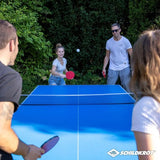 Tafeltennisset, voor 4 spelers, 4 batjes en 5 ballen in een tasje