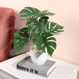 Kunstplant 40 cm kunstplanten in pot, voor indoor decoratie, thuis, bureau, badkamer, slaapkamer, woonkamer decoratie (4 stuks)