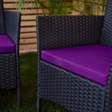 Garden Chair Cushion for Rattan Chair, Outdoor Lightweight Replacement Furniture Cushion, Waterproof Patio Furniture Chair Padding, Comfortable, Durable and Easy to Clean (Purple, 1)