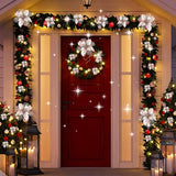 12 pieces glitter Christmas tree decoration, Christmas tree decoration, ornament, Christmas, flowers, decoration, Christmas tree decoration., 9 cm